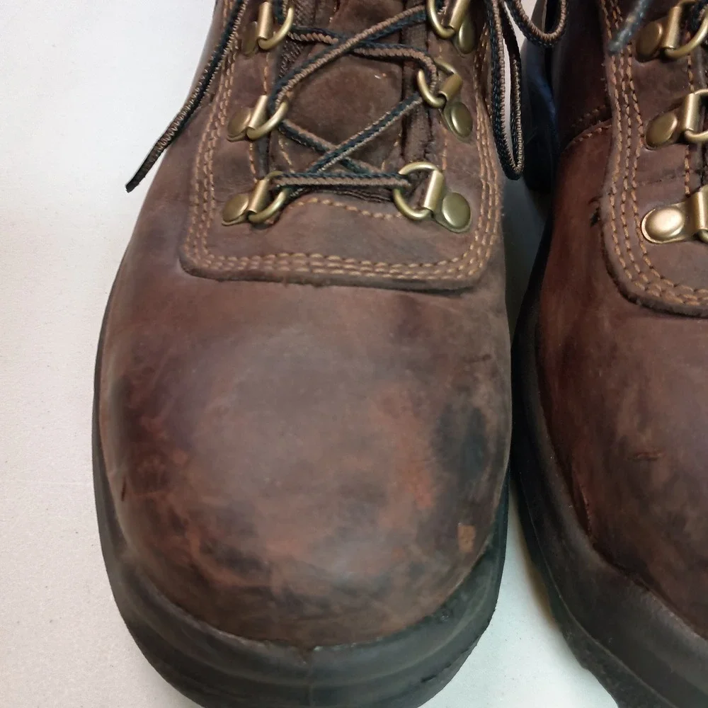 Red Wing Shoes Irish Setter Mens Work Boots Brown Leather Lace Up‎ Size 7.5 EH